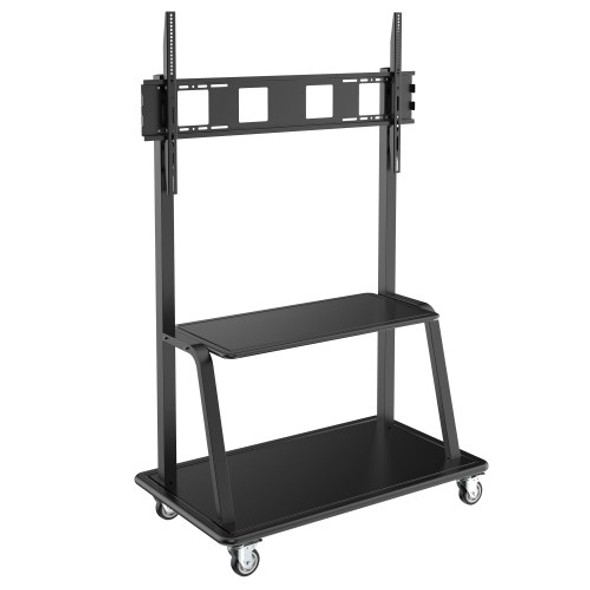 Tripp Lite Heavy-Duty Rolling TV Cart for 60” to 105” Flat-Screen Displays, Locking Casters, Black 037332260338 DMCS60105XXDD