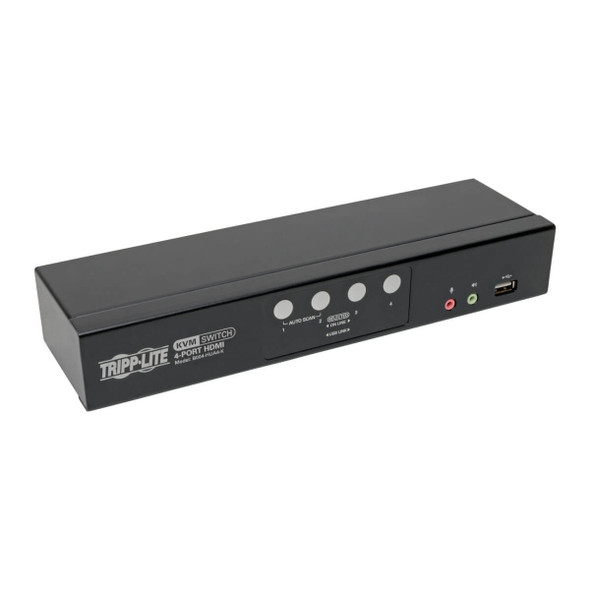 Tripp Lite 4-Port HDMI/USB KVM Switch with Audio/Video and USB Peripheral Sharing 037332226129 B004-HUA4-K