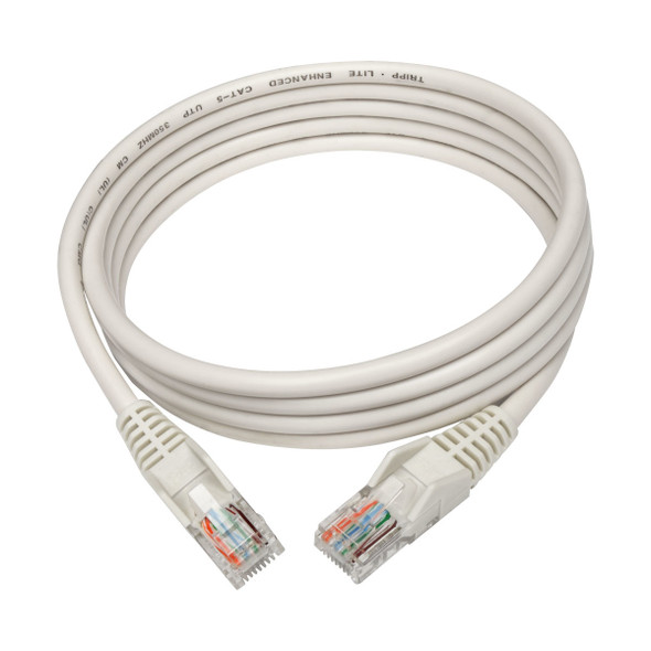 Tripp Lite Cat5e / Cat5 350MHz Snagless Molded UTP Patch Cable (RJ45 M/M), White, 4.57 m 037332204226 N001-015-WH
