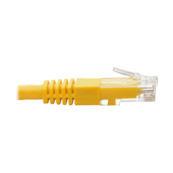 Tripp Lite Cat5 / Cat5e / Cat6 Gigabit Molded UTP Ethernet Patch Cable, 24 AWG, 550 MHz/1 Gbps (RJ45 M/M), Yellow, 0.61 m 037332201812 N200-002-YW