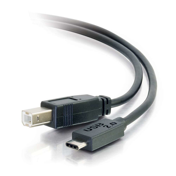 C2G 10ft, USB 2.0 Type C, USB B USB cable 3.048 m USB C Black 757120288602 28860