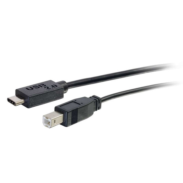 C2G 10ft, USB 2.0 Type C, USB B USB cable 3.048 m USB C Black 757120288602 28860