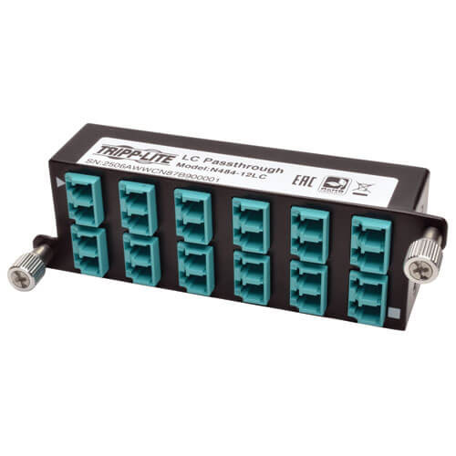 Tripp Lite 10GbE High Density Pass-Through Cassette - (x12) LC Duplex Connection 037332187260 N484-12LC