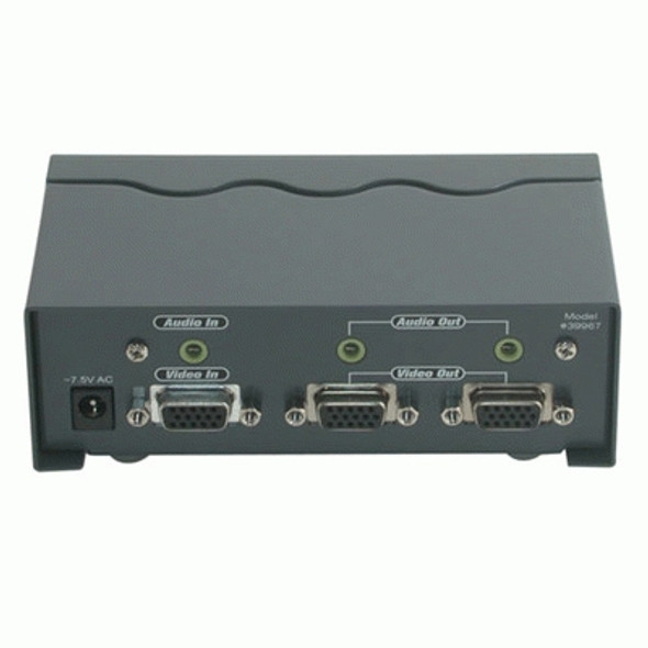C2G 2-Port UXGA Monitor Splitter/Extender with Audio VGA 2x VGA 757120399674 39967