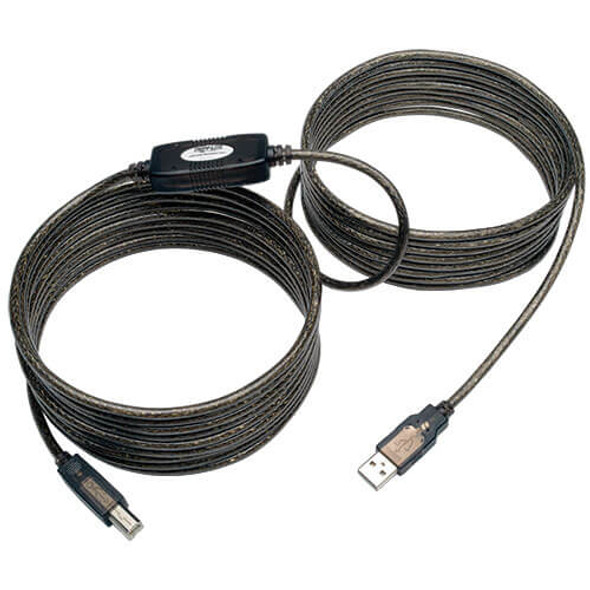Tripp Lite USB 2.0 Hi-Speed A/B Active Repeater Cable (M/M), 7.62 m (25-ft.) 037332176622 U042-025