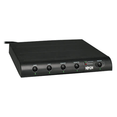 Tripp Lite TouchMaster 6-Outlet Under-Monitor Surge Protector, 6-ft. Cord, 1440 Joules, Tel/Modem Protection 037332119117 TMC-6