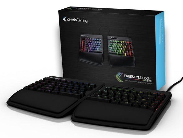 Kinesis Freestyle Edge RGB keyboard USB QWERTY Black KB975-RED