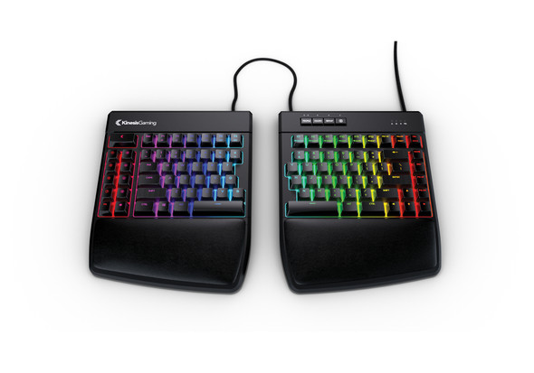 Kinesis Freestyle Edge RGB keyboard USB QWERTY Black KB975-BLU 607998897508