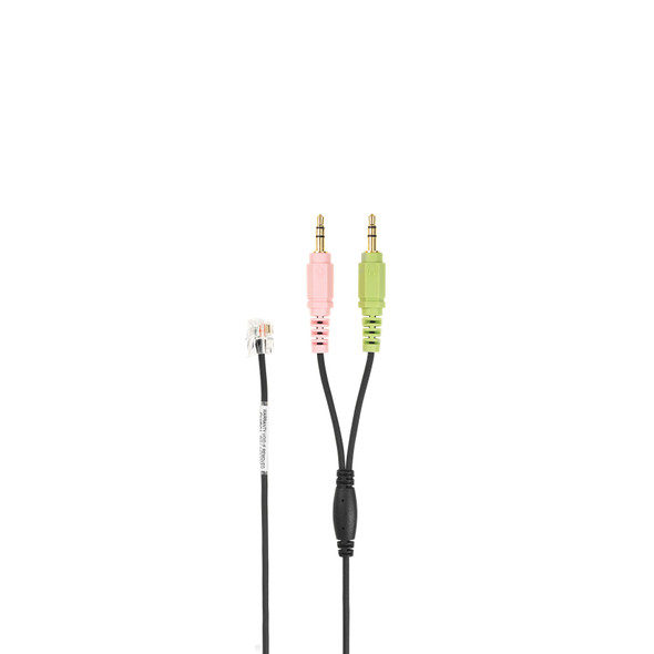 EPOS CUIPC1 UI box to PC cable, modular plug to (2) 1/8IN/3.5mm miniplugs 1000758 840064405591
