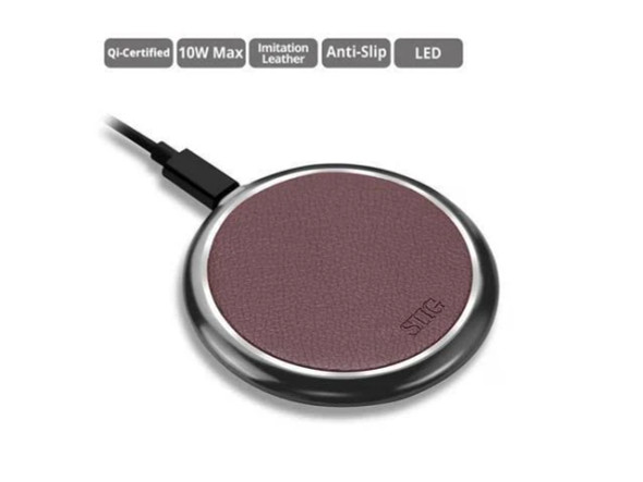 SIIG AC AC-PW1K12-S1 Premium Wireless Smartphone Charger Pad Brown Retail