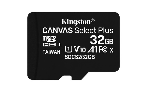 Kingston Technology 32Gb Micsdhc Canvas Select Plus 100R A1 C10 Card + Adp Sdcs2/32Gb 740617298680