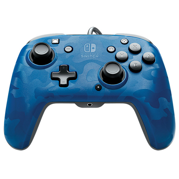 PERFORMANCE DESIGNED PRODUCTS PDP Faceoff Deluxe+ Audio Wired Controller for Nintendo Switch - Blue Camo 500-134-NA-CM02 708056065690