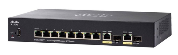 Cisco Systems Cisco SG350-10SFP 10-port Gigabit Managed SFP Switch SG350-10SFP-K9-NA 882658997068