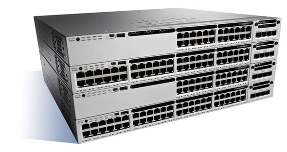 Cisco Catalyst C3850-48Pw-S, Refurbished Managed Gigabit Ethernet (10/100/1000) Power Over Ethernet (Poe) Black, Grey Ws-C3850-48Pw-S-Rf