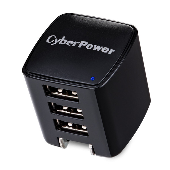 CYBERPOWER SYSTEMS USB Charger 3 Port 2.4A AC Folding Plug 1-YR Warranty TR13U3A 649532619429