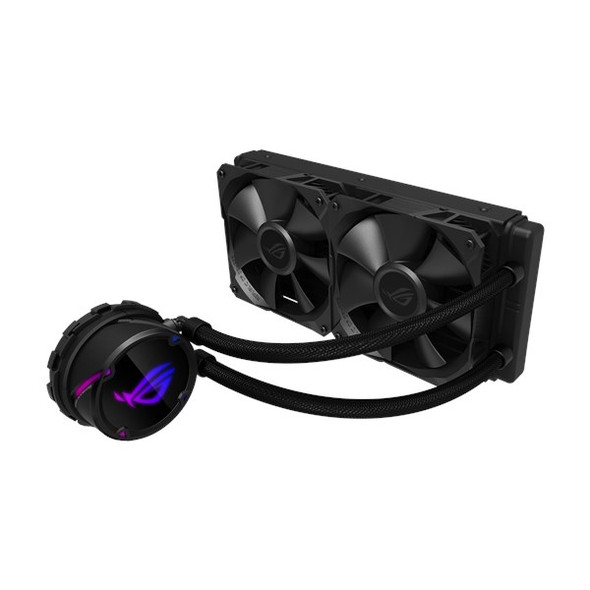 ASUS Fan ROG STRIX LC 240 AIO liquid CPU cooler color OLED Aura Sync RGB 120mm