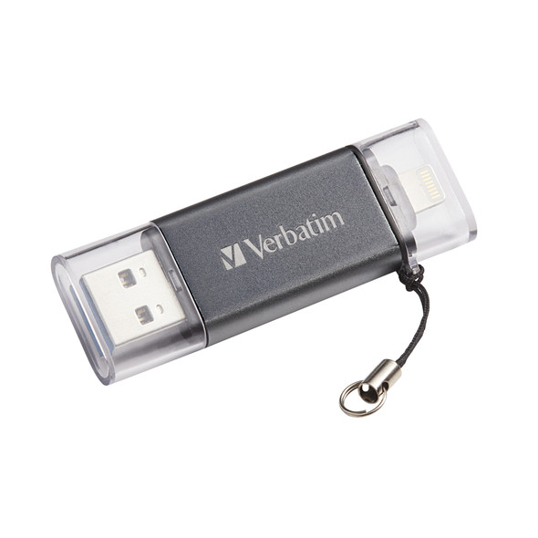 Verbatim iStore 'n' Go USB flash drive 32 GB USB Type-A / Lightning 3.2 Gen 1 (3.1 Gen 1) Grey 37273