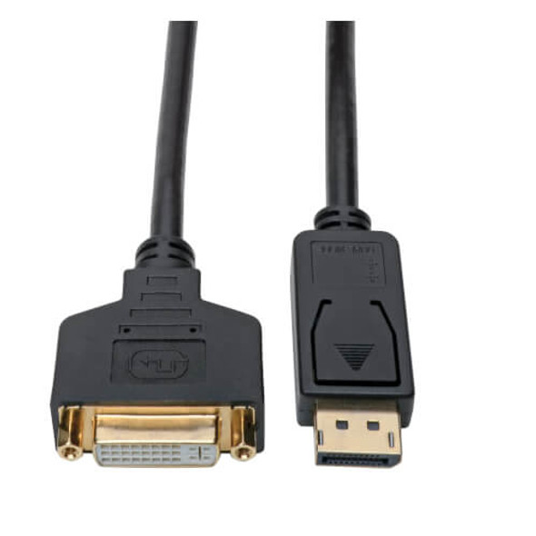 Tripp Lite P134-001-GC DisplayPort to DVI Adapter Video Converter, Black (M/F), 1 ft. (0.31 m) P134-001-GC 037332238047