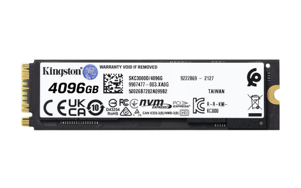 Kingston Digital KC3000 4.096TB PCIe 4.0 NVMe SKC3000D/4096G 740617324297