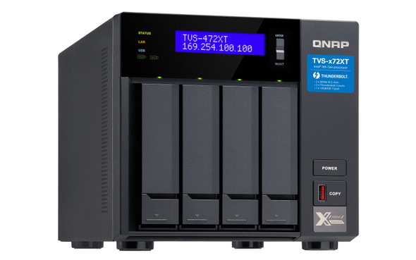 Qnap ULTRA-HIGH SPEED 4 BAY THUNDERBOLT 3 NAS TVS-472XT-PT-4G-US 885022016495