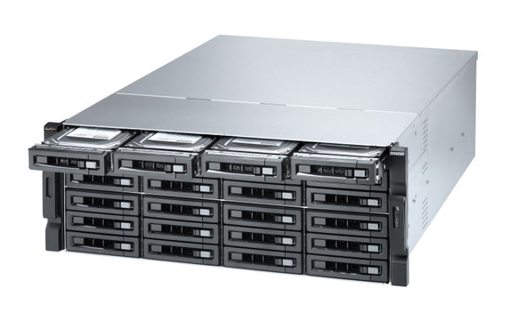 Qnap QNAP 24-Bay 4U rackmount NAS, Intel Xeon E-2236 6 cores / 12 threads 3.4 GHz pro TS-H2483XU-RP-E2236-128G-US 885022020317
