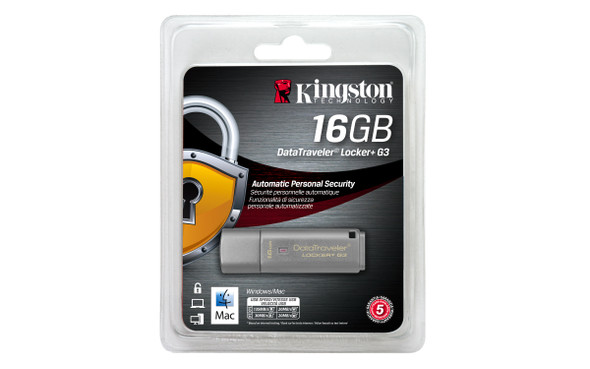 Kingston Technology 16Gb Usb 3.0 Dt Locker+ G3 Pswd Encryptn Dtlpg3/16Gb 740617218596