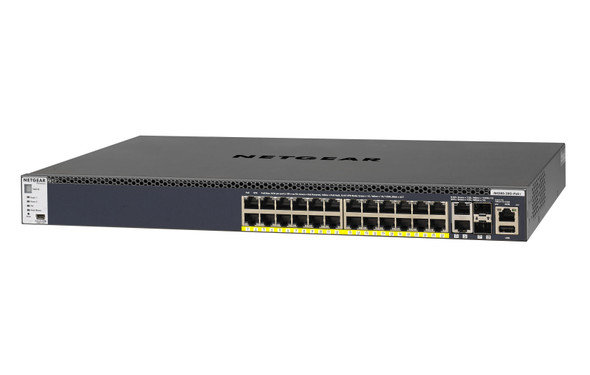 Netgear M4300-28G-PoE+ Managed L3 Gigabit Ethernet (10/100/1000) Power over Ethernet (PoE) 1U Black GSM4328PB-100NES 606449112801