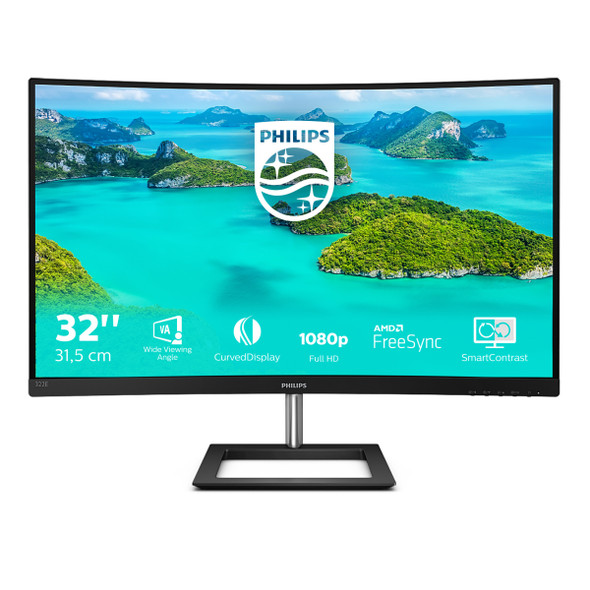 Philips E Line 322E1C/00 LED display 80 cm (31.5") 1920 x 1080 pixels Full HD LCD Black 322E1C 609585253179