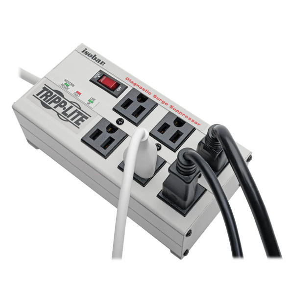Tripp Lite ISOBAR6 surge protector Black 6 AC outlet(s) 120 V 1.8 m IBAR6-6D 037332010117