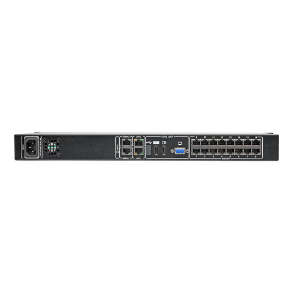 Tripp Lite B072-016-1-IP NetCommander 16-Port Cat5 KVM over IP Switch - 1 Remote + 1 Local User, 1U Rack-Mount B072-016-1-IP 037332141606