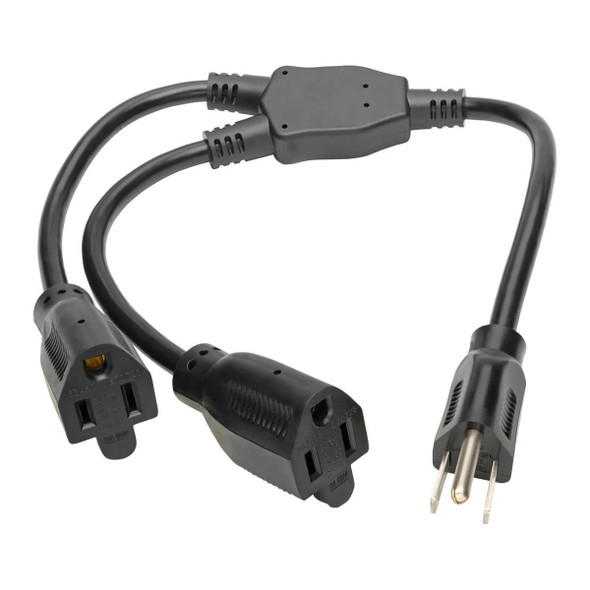 Tripp Lite P024-18N-13A-2R 0 Reviews Standard Power Extension Cord Y Splitter Cable, 13A, 16AWG (NEMA 5-15P to 2x NEMA 5-15R), 18-in. P024-18N-13A-2R 037332180636
