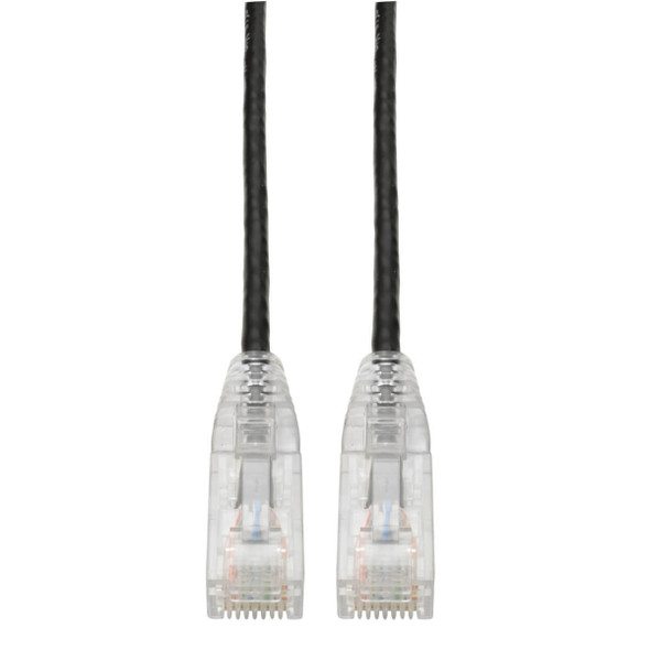 Tripp Lite N201-S02-Bk Cat6 Gigabit Snagless Slim Utp Ethernet Cable (Rj45 M/M), Black, 2 Ft. (0.61 M) N201-S02-Bk 037332226143