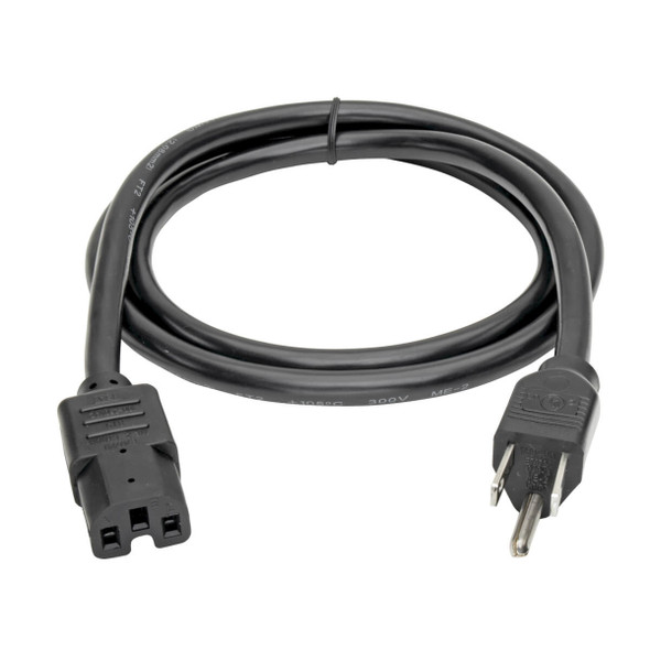 Tripp Lite Heavy-Duty Power Cord Lead Cable, 15A,14AWG (NEMA 5-15P to IEC-320-C15), 2.43 m (8-ft.) P019-008 037332174536