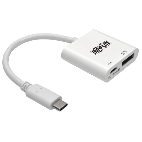 Tripp Lite USB-C to DisplayPort Adapter Cable (M/F) with Equalizer, 8K UHD, HDR, 60W PD Cha U444-06N-DP8WC 037332255570