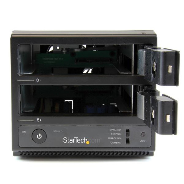 StarTech.com USB 3.0 / eSATA Dual-Bay Trayless 3.5” SATA III Hard Drive Enclosure with UASP - 2-Bay SATA 6 Gbps Hot-Swap HDD Enclosure S352BU33RER 065030858175