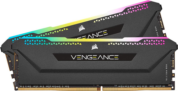 Corsair Memory DDR4, 3600MHz 32GB 2x16GB DIMM, Unbuffered, 18-22-22-42, XMP 2.0, VENGEANCE RGB CMH32GX4M2D3600C18 840006632078