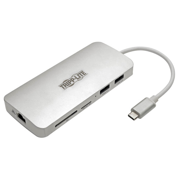 Tripp Lite U442-DOCK11-S USB-C Dock - 4K HDMI, USB 3.2 Gen 1, USB-A/C Hub, GbE, Memory Card, 60W PD Charging U442-DOCK11-S 037332213372