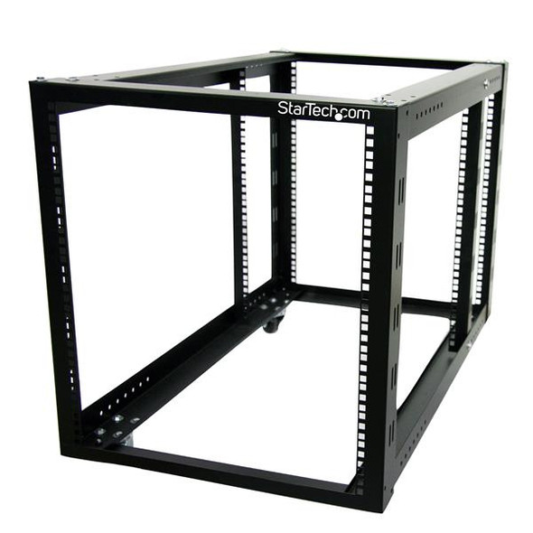 StarTech.com 12U 4 Post Server Equipment Open Frame Rack Cabinet w/ Adjustable Posts & Casters 4POSTRACK12A 065030837415