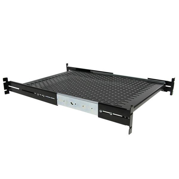 StarTech.com 2U Adjustable Mounting Depth Vented Sliding Rack Mount Shelf – 50lbs / 22.7kg UNISLDSHF19 065030837859