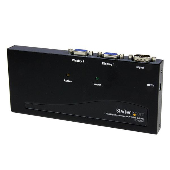 StarTech.com 2 Port High Resolution VGA Video Splitter - 350 MHz ST122PRO 065030785594
