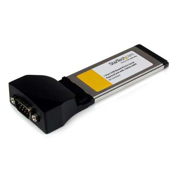 StarTech.com 1 Port ExpressCard to RS232 DB9 Serial Adapter Card w/ 16950 - USB Based EC1S232U2 065030847483