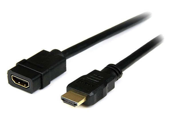 StarTech.com 2m (6ft) HDMI Extension Cable - HDMI Male to Female Cable - 4K HDMI Cable Extender - 4K 30Hz UHD HDMI Cable with Ethernet M/F - High Speed HDMI 1.4 Cable - HDMI Cord Extender HDEXT2M 065030847964