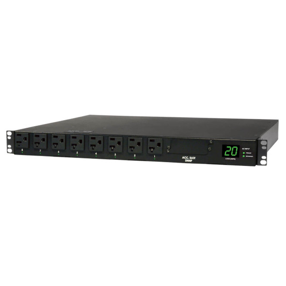 Tripp Lite 1.9kW Single-Phase ATS / Metered PDU, 120V (16 5-15/20R), 2 L5-20P / 5-20P adapters, 2 12ft Cords, 1U Rack-Mount PDUMH20AT 037332126665