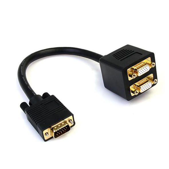 StarTech.com 1 ft VGA to 2x VGA Video Splitter Cable – M/F VGASPL1VV 065030837781