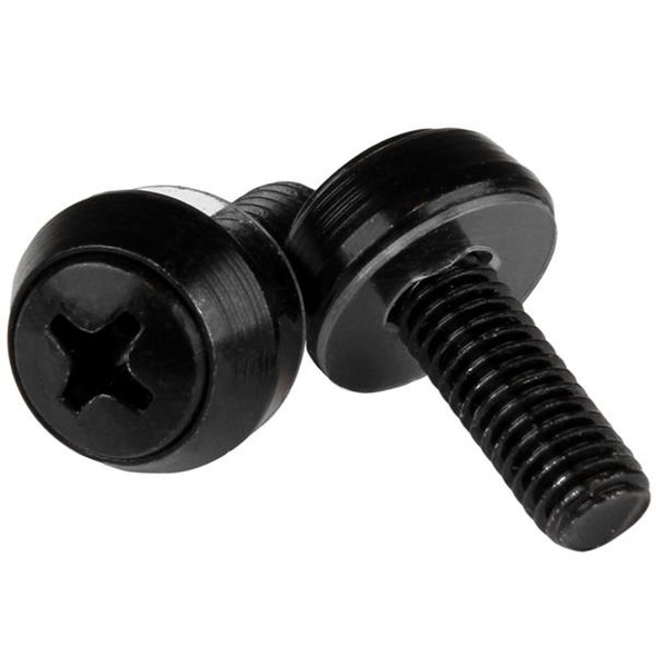 StarTech.com M6 x 12mm - Mounting Screws - 50 Pack, Black CABSCREWSM6B 065030862233