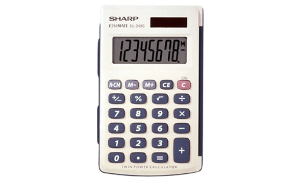 Sharp EL-243SB calculator Pocket White EL243SB 074000016200
