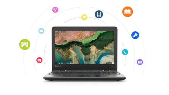 Lenovo 300e Chromebook 29.5 cm (11.6") Touchscreen HD AMD A4 4 GB DDR4-SDRAM 32 GB eMMC Wi-Fi 5 (802.11ac) Chrome OS Black 82CE0000US 194632381665