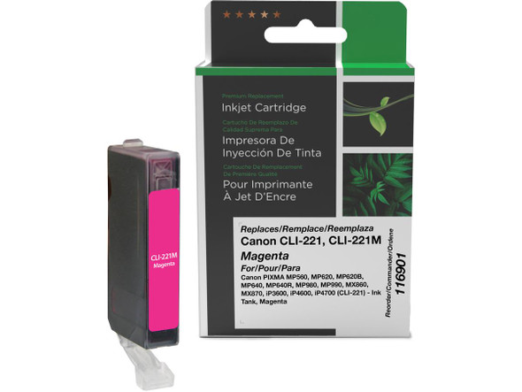 Clover Imaging Remanufactured Magenta Ink Cartridge Replacement For Canon CLI-221 116901 801509169331
