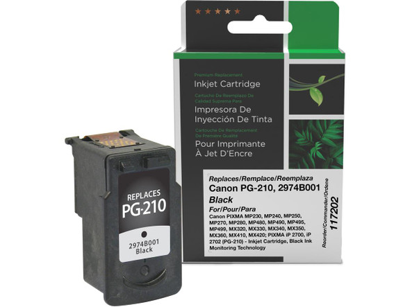 Clover Imaging Remanufactured Black Ink Cartridge Replacement For Canon PG-210 117202 801509194289