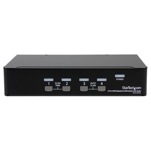 StarTech.com 4 Port USB DisplayPort KVM Switch with Audio SV431DPUA 065030837545
